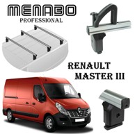 MENABO Krovni nosači Master III (Renault) 2010>, 3 poprečne šipke + graničnici